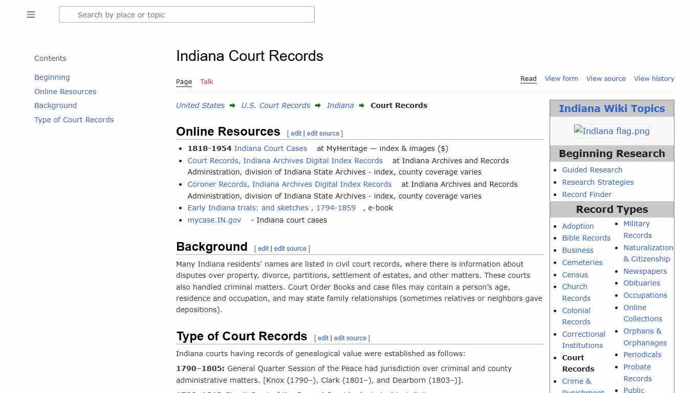 Indiana Court Records • FamilySearch