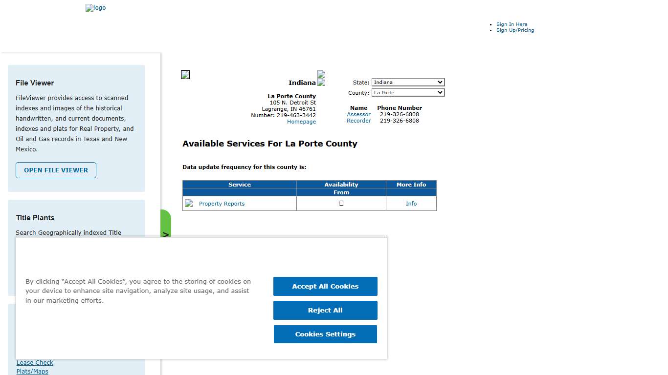 Search La Porte County Public Property Records Online CourthouseDirect.com