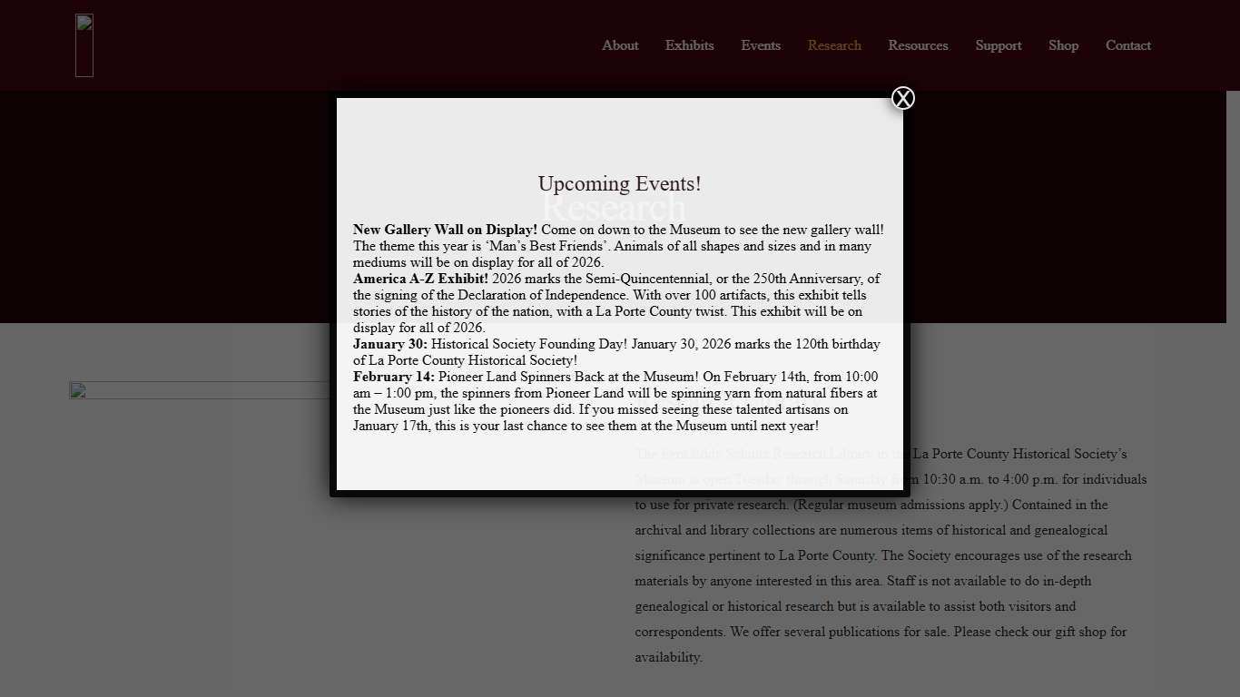 Research - La Porte County Historical Society Museum